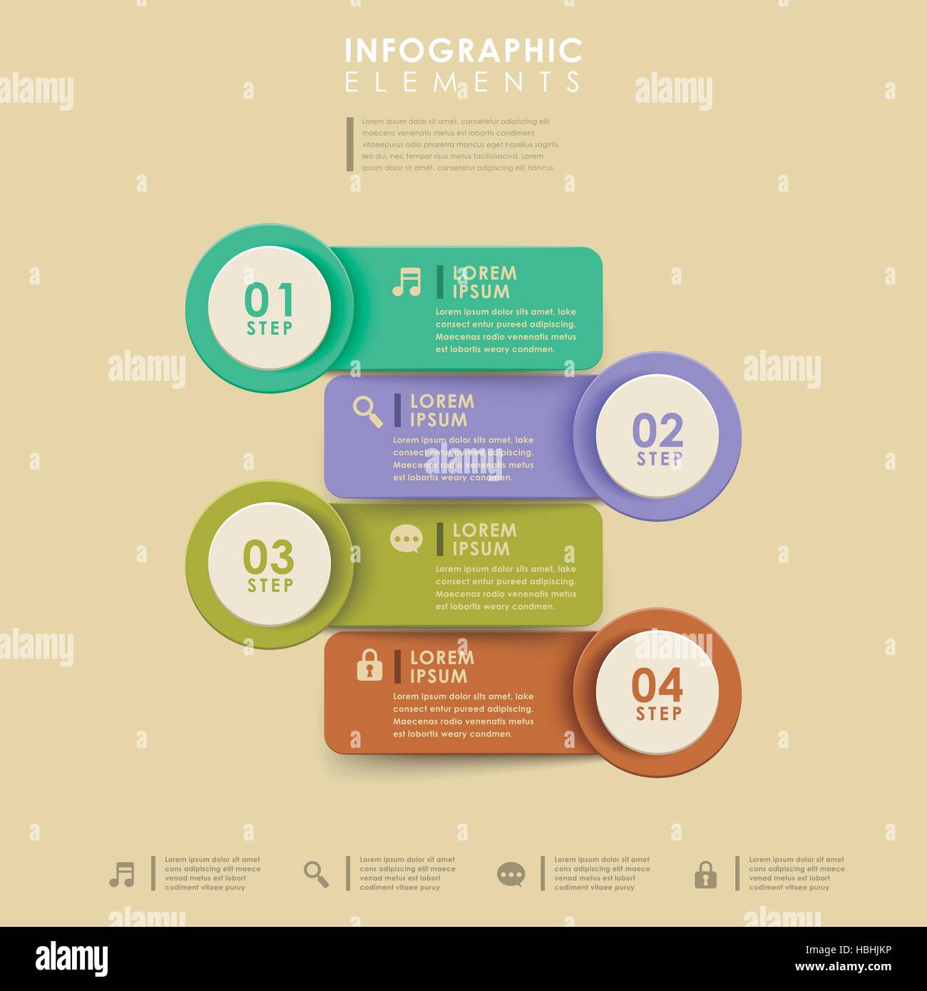 modern vector abstract colorful banner infographic elements Stock ...