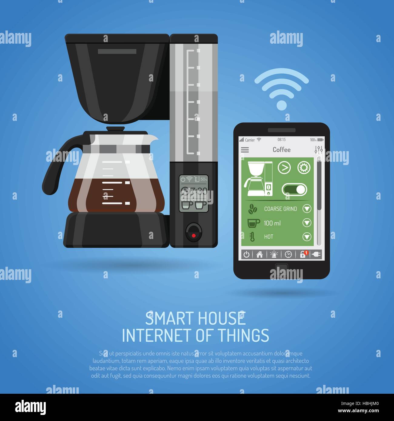 Smart House and internet of things Stock Vector Image & Art - Alamy