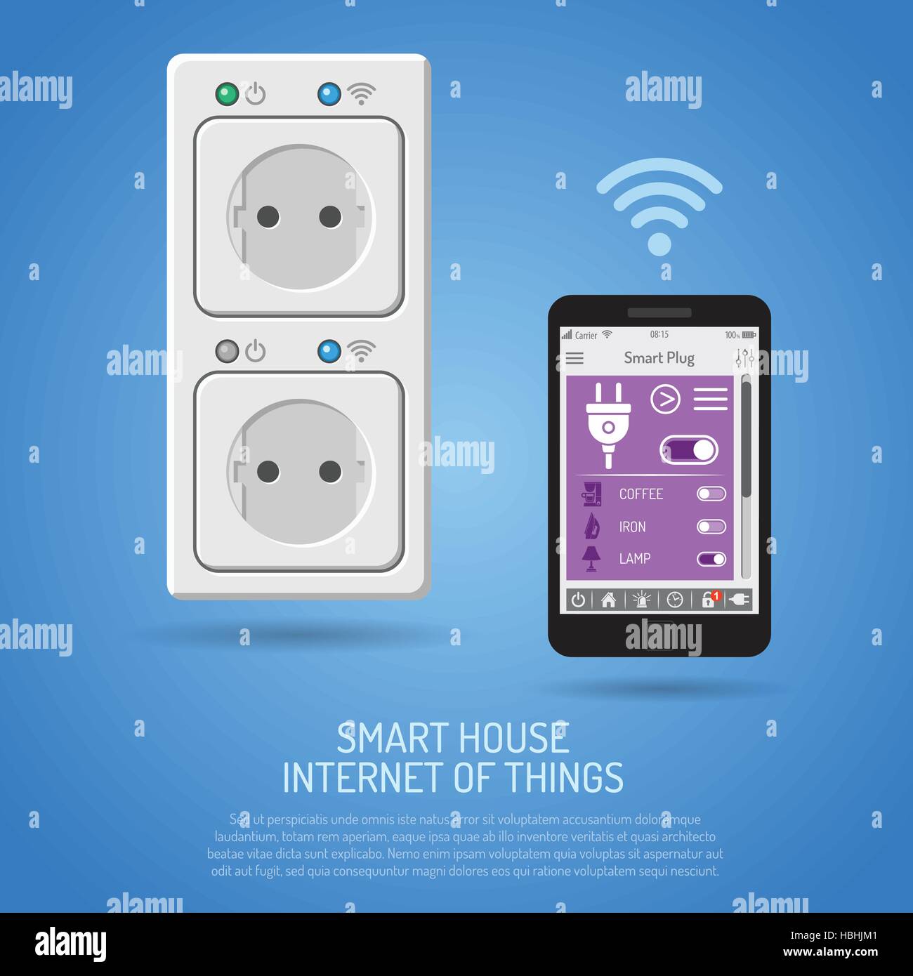 Smart House and internet of things Stock Vector Image & Art - Alamy