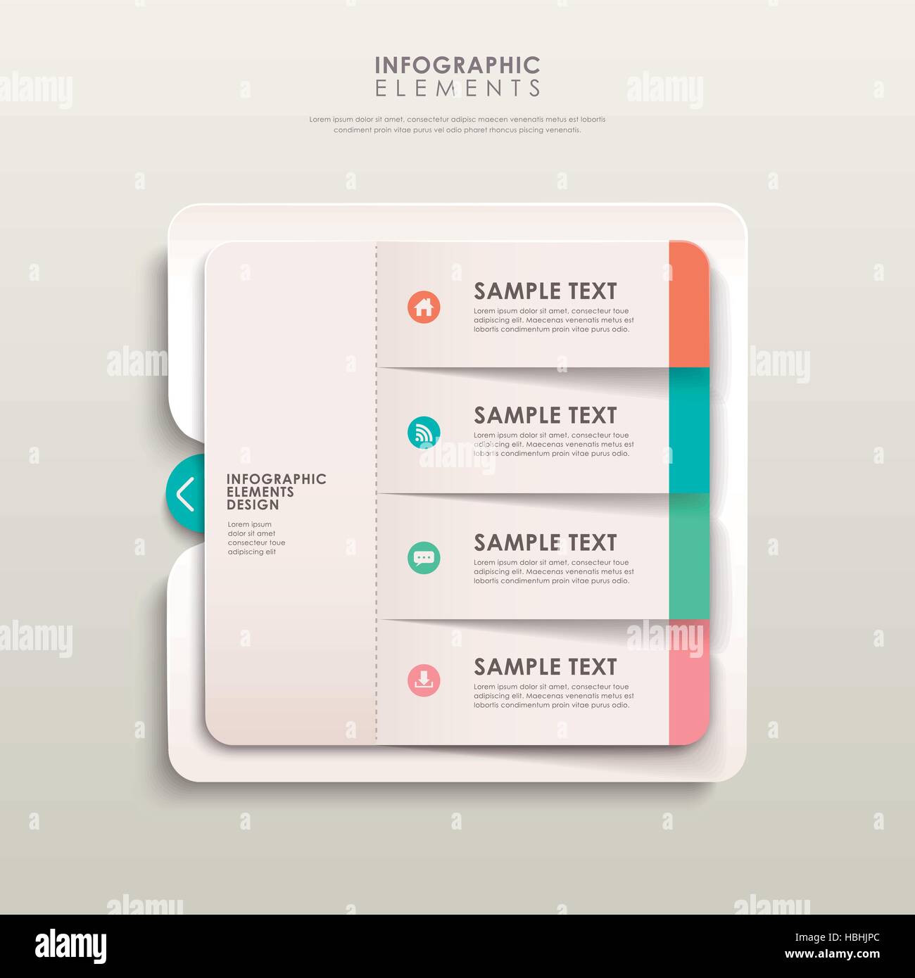 modern 3d vector abstract banner infographic elements Stock Vector ...