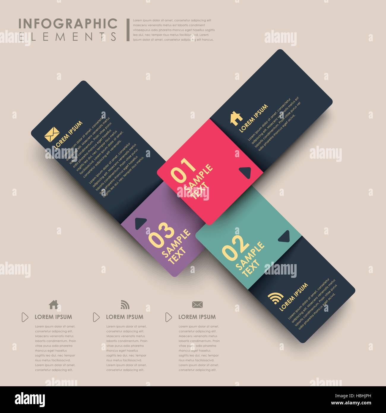 modern 3d vector abstract banner infographic elements Stock Vector ...