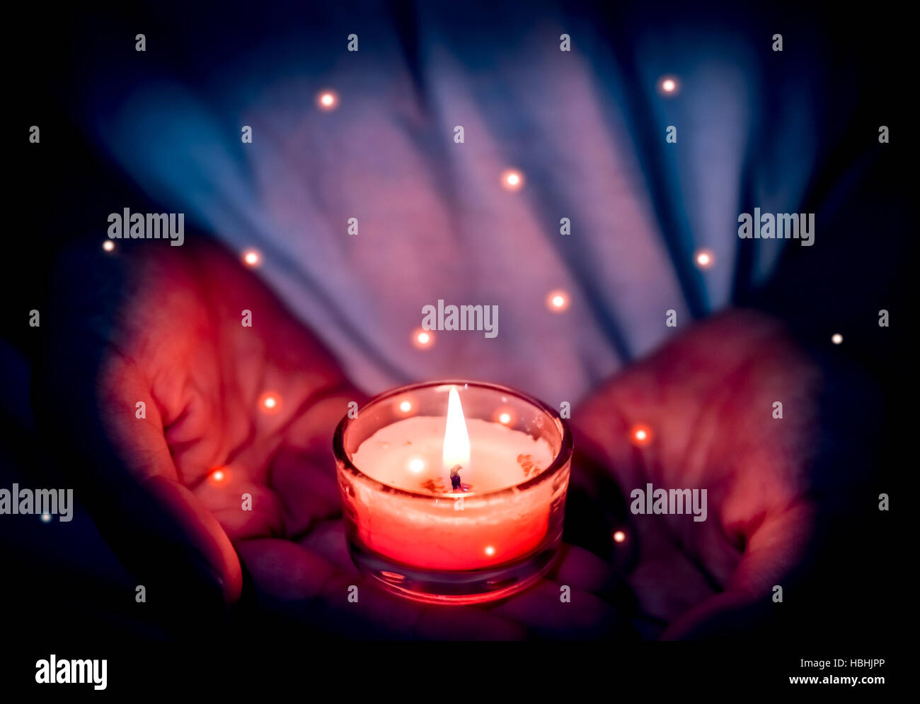 Magical candle light Stock Photo Alamy