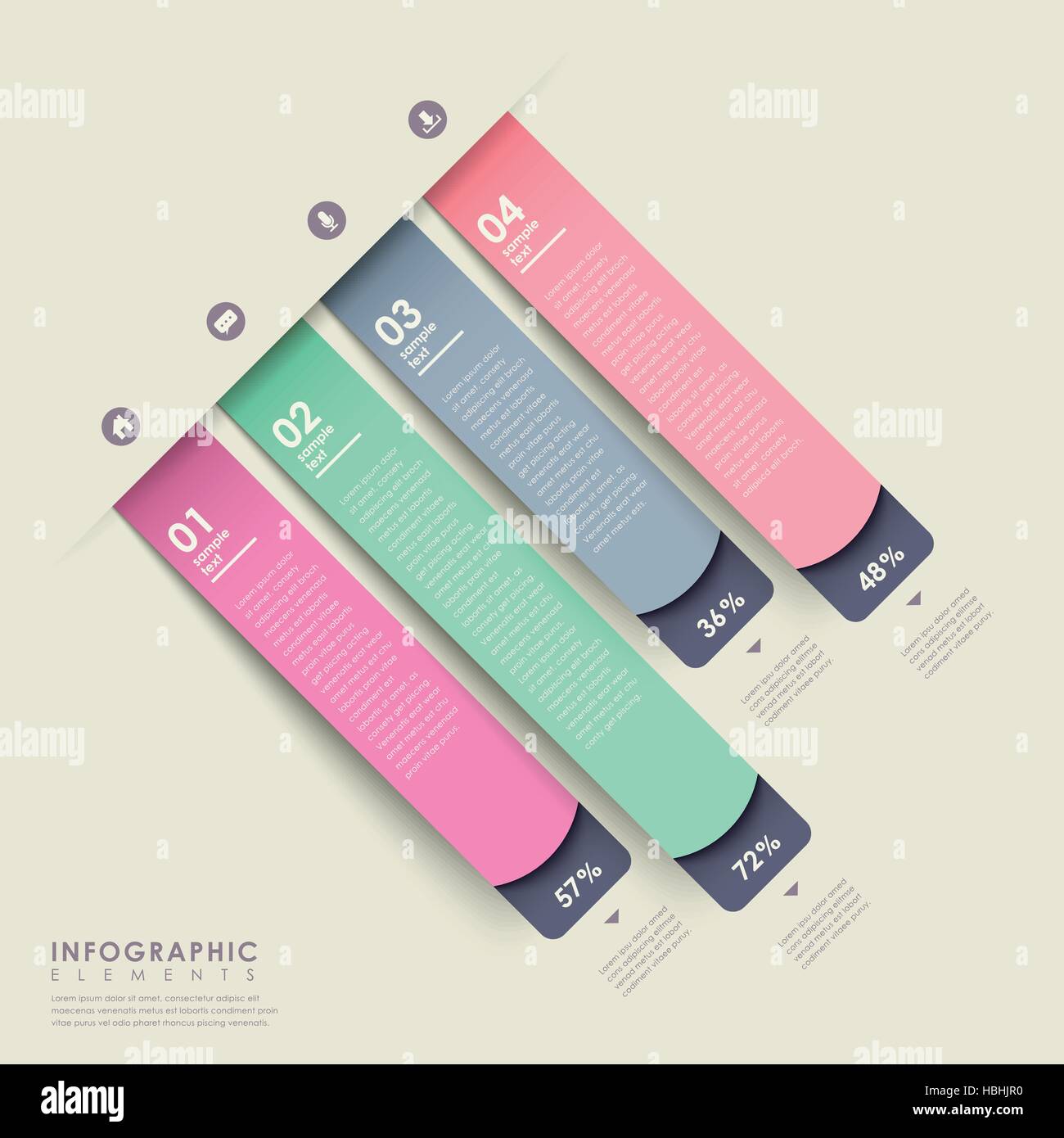 3d vector abstract origami banner infographic elements Stock Vector ...