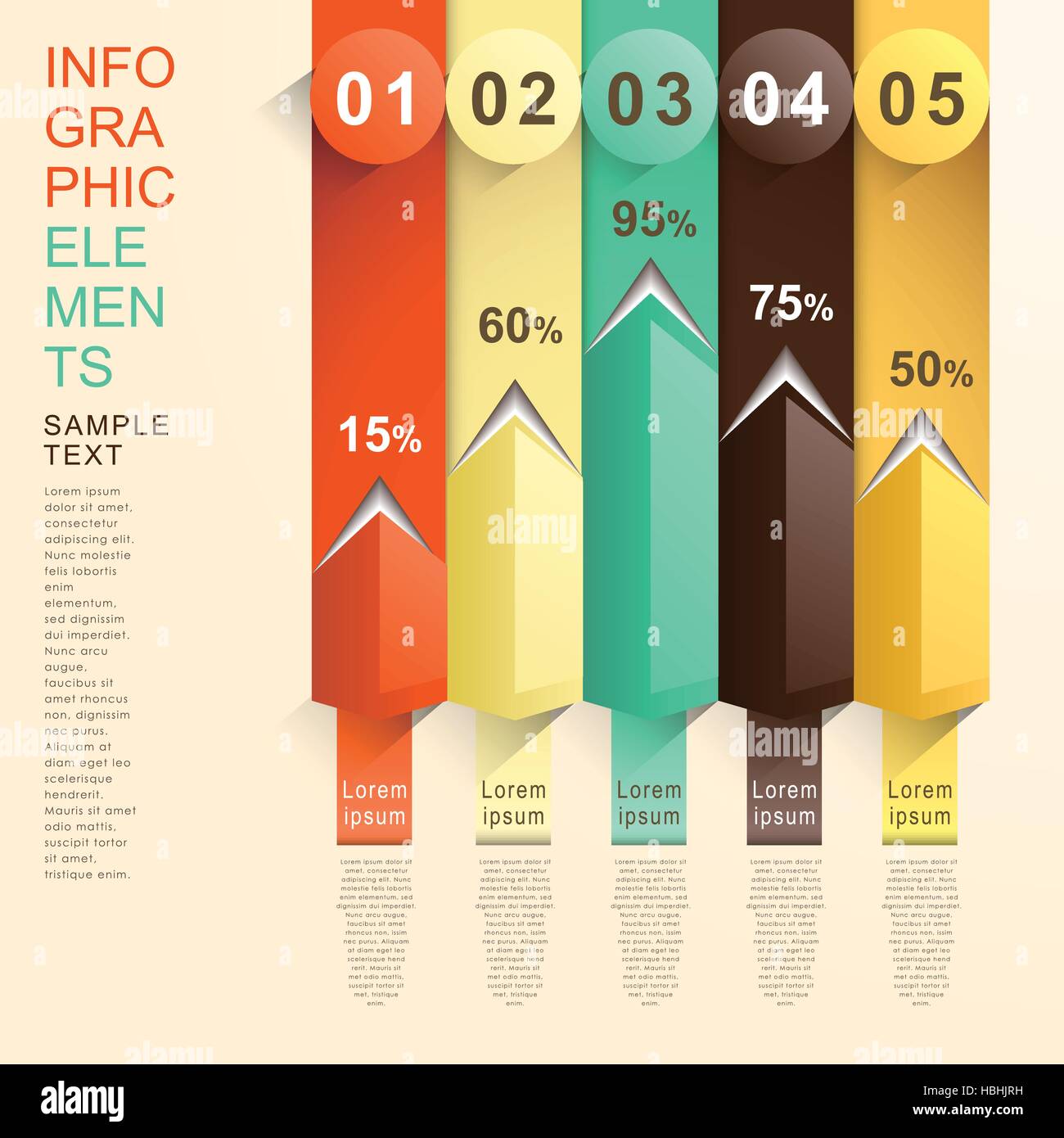 vector abstract flat design bar chart infographic elements Stock Vector ...
