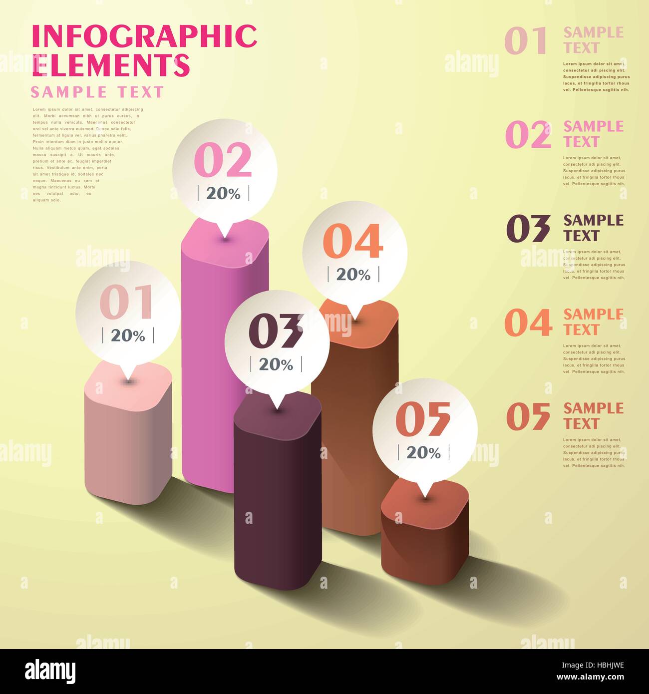 vector abstract flat design infographic elements Stock Vector Image ...