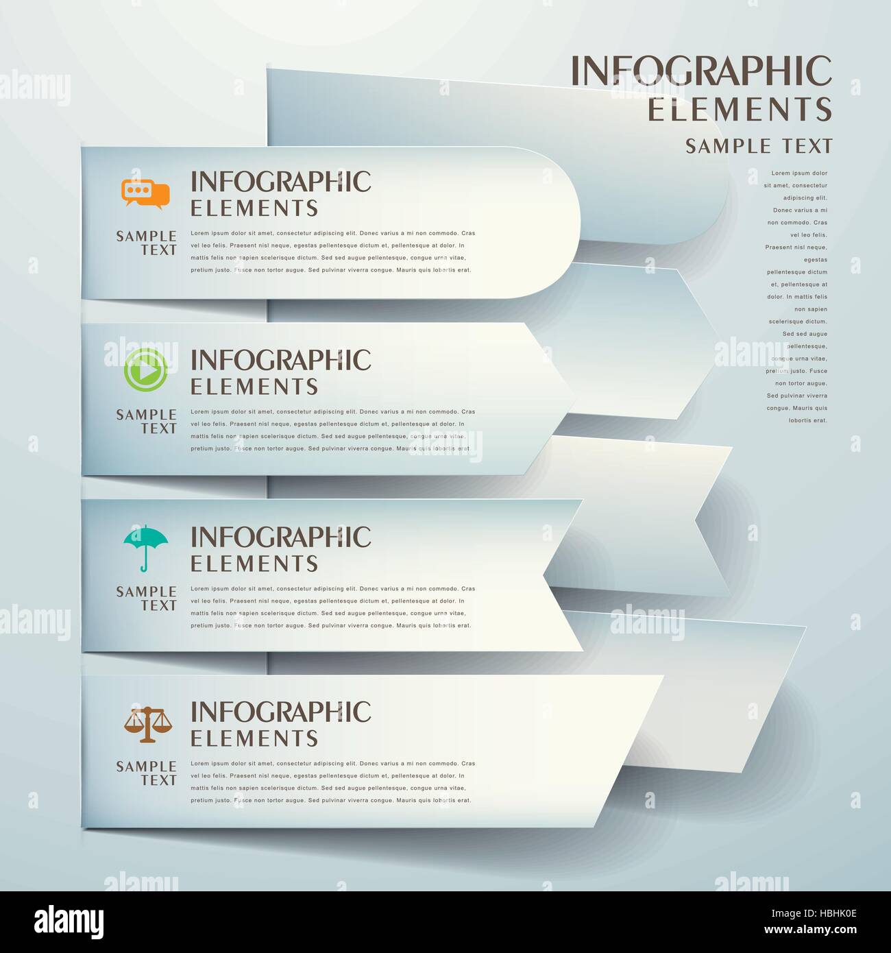 3d vector abstract origami banner infographic elements Stock Vector ...