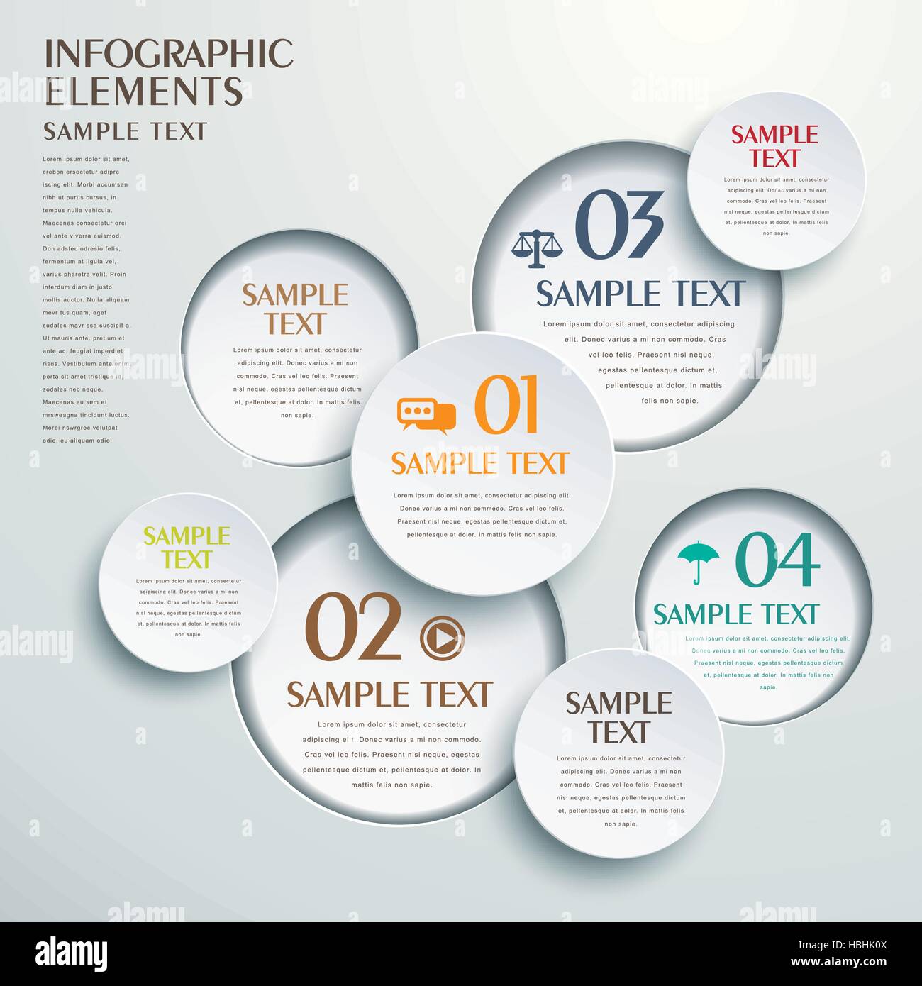 3d vector abstract circle tag infographic elements Stock Vector Image ...