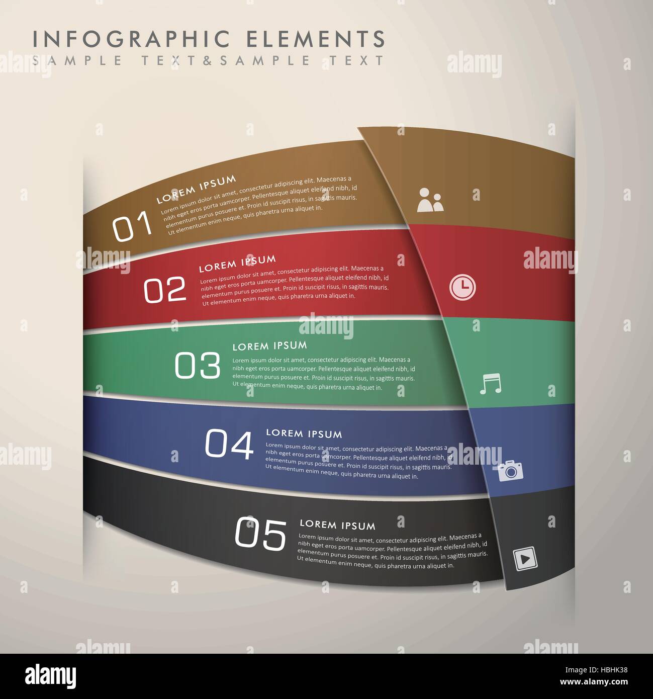 modern 3d vector abstract banner infographic elements Stock Vector ...