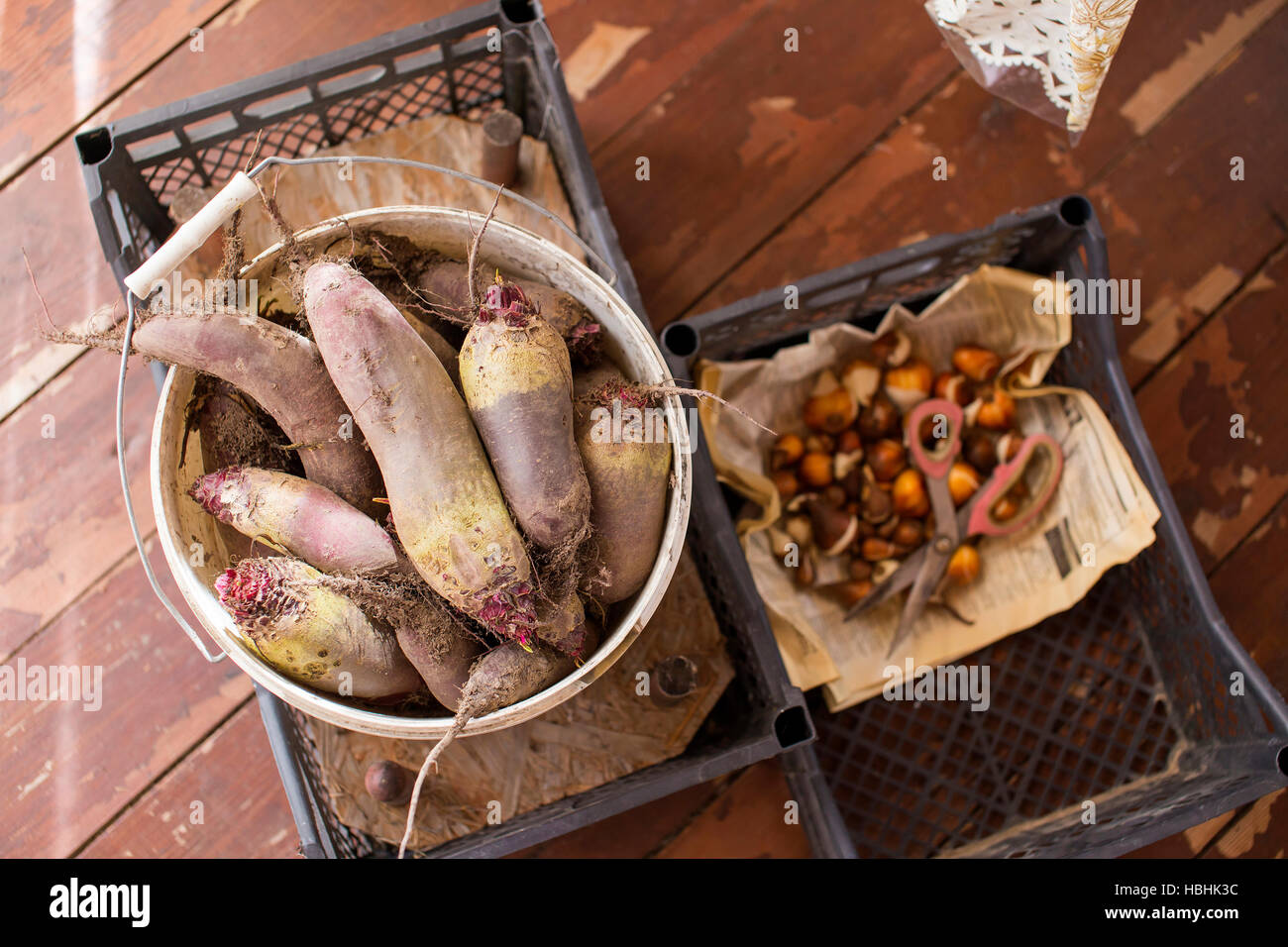 Beetroot in a wooden box hi-res stock photography and images - Alamy
