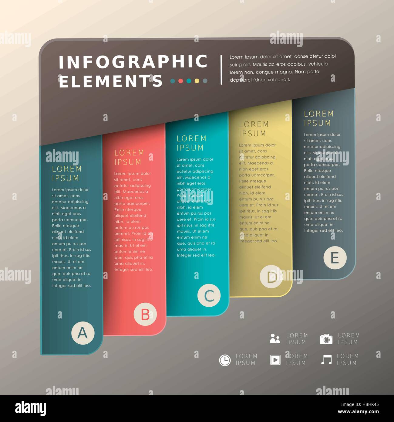 vector abstract banner flat design infographic elements Stock Vector ...