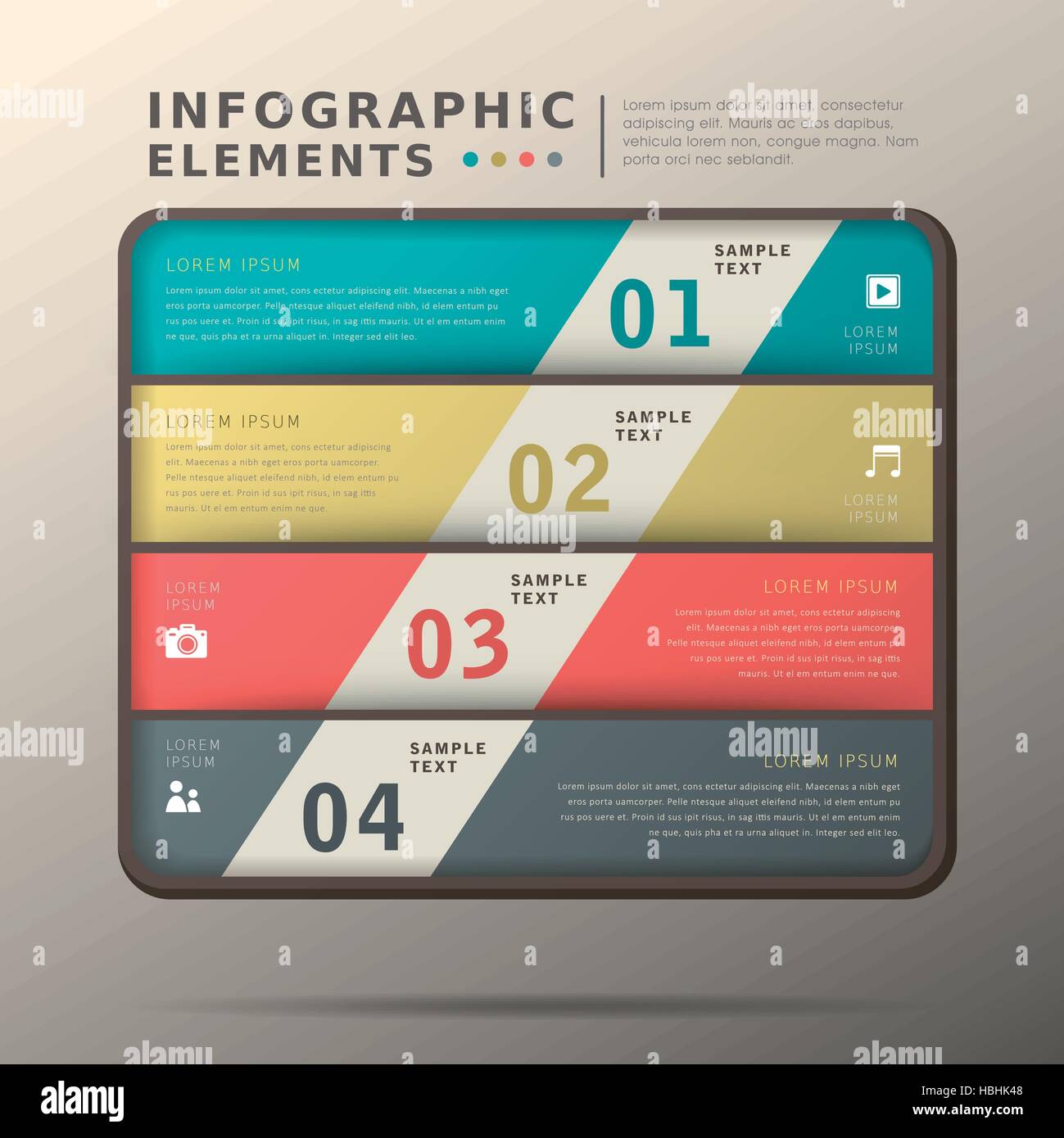 vector abstract banner flat design infographic elements Stock Vector ...