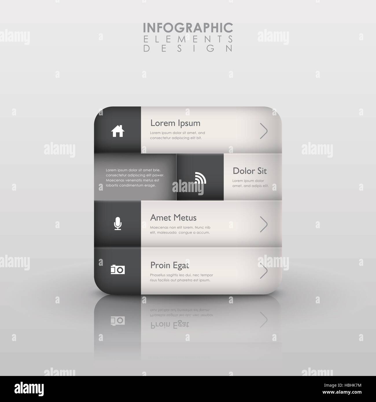 modern vector abstract 3d interface infographic elements Stock Vector ...