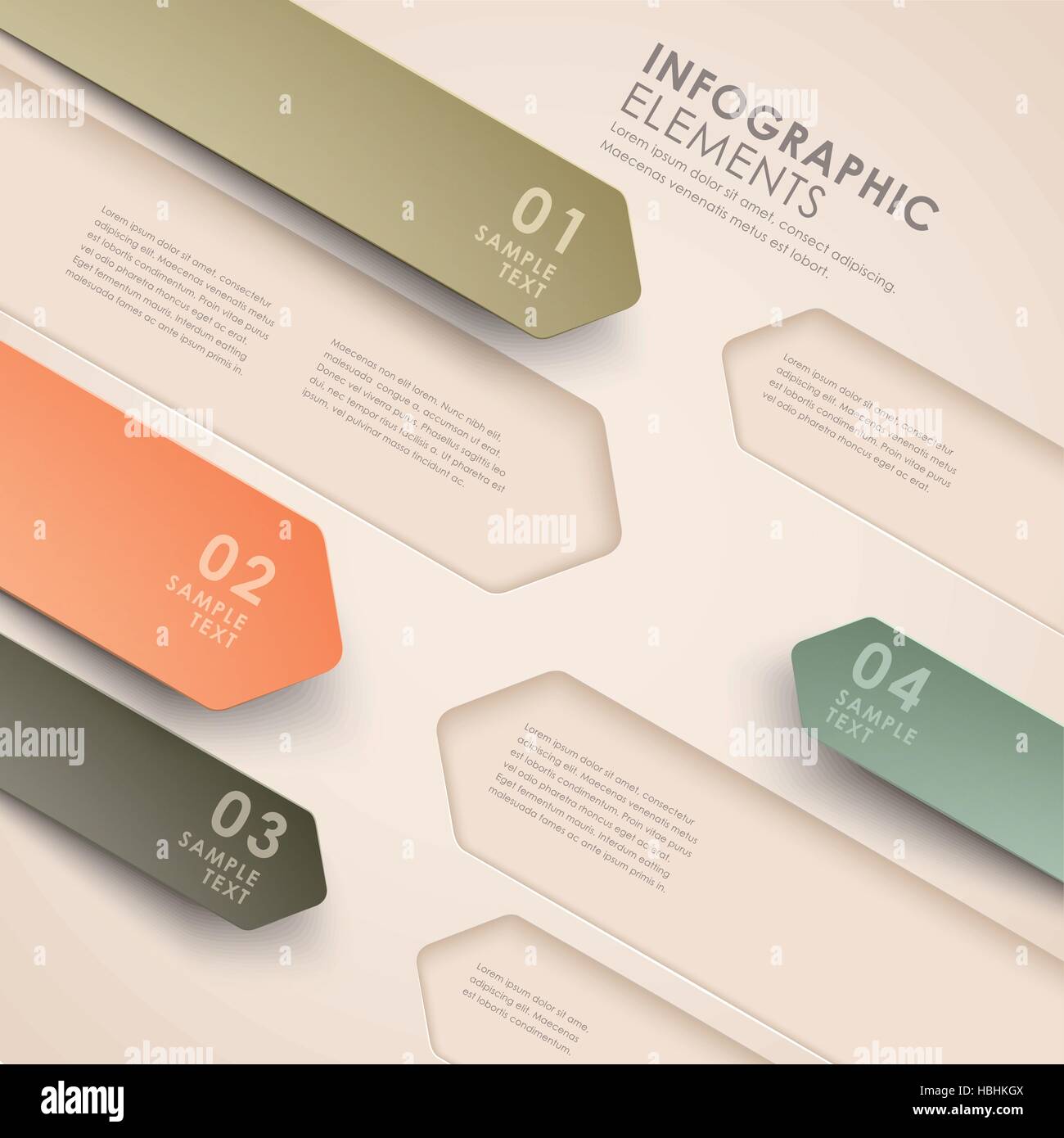 modern vector abstract 3d origami banner infographic elements Stock ...