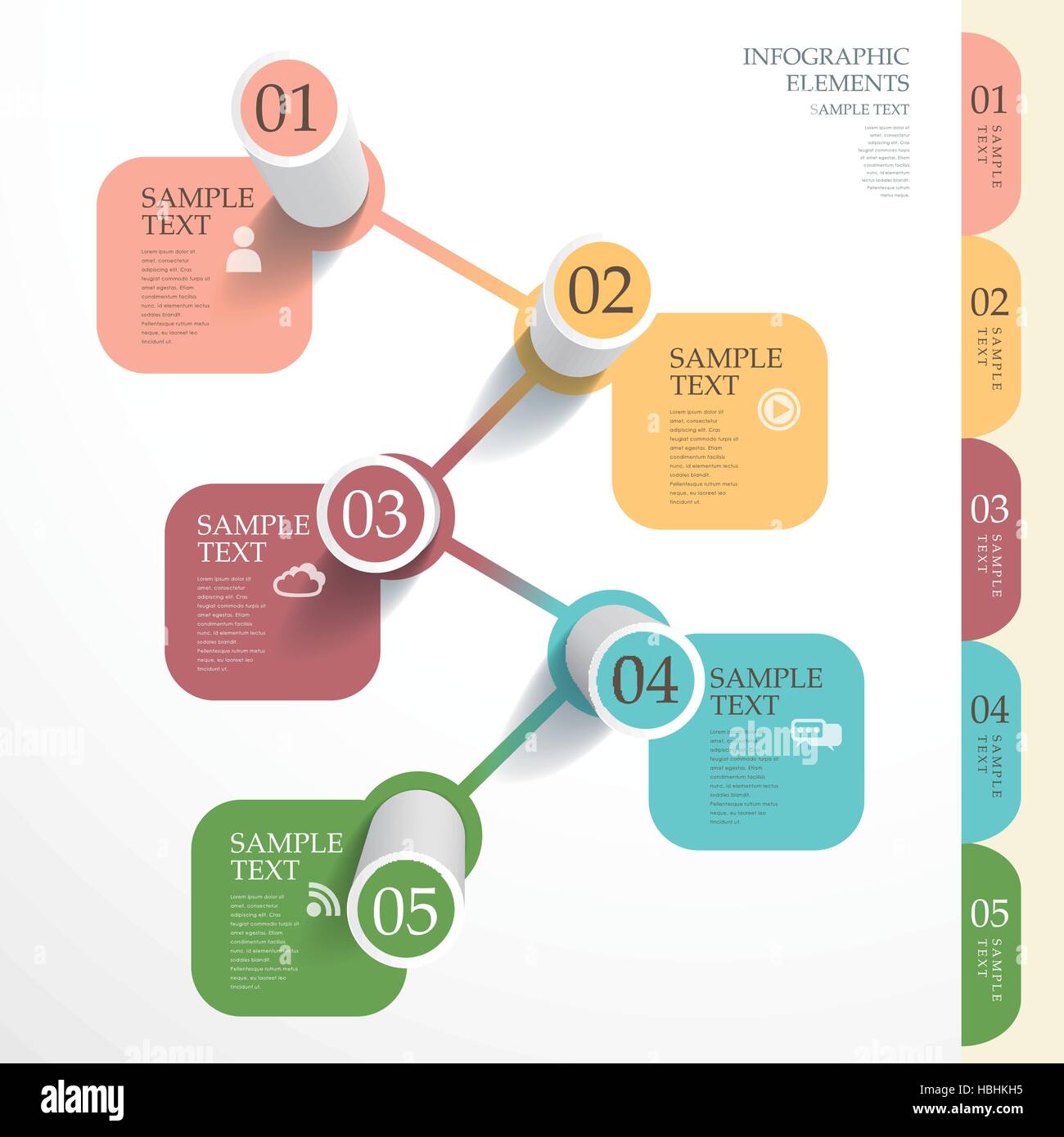 modern vector abstract 3d tube bar chart infographic elements Stock ...