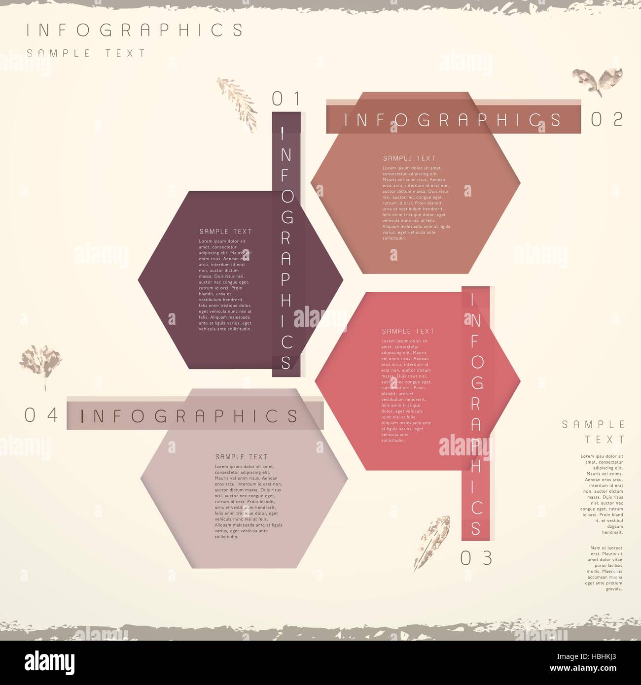 classic style vector abstract hexagon tag infographic elements Stock ...