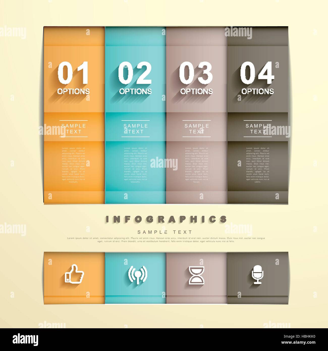 flat design vector abstract banner infographic elements Stock Vector ...