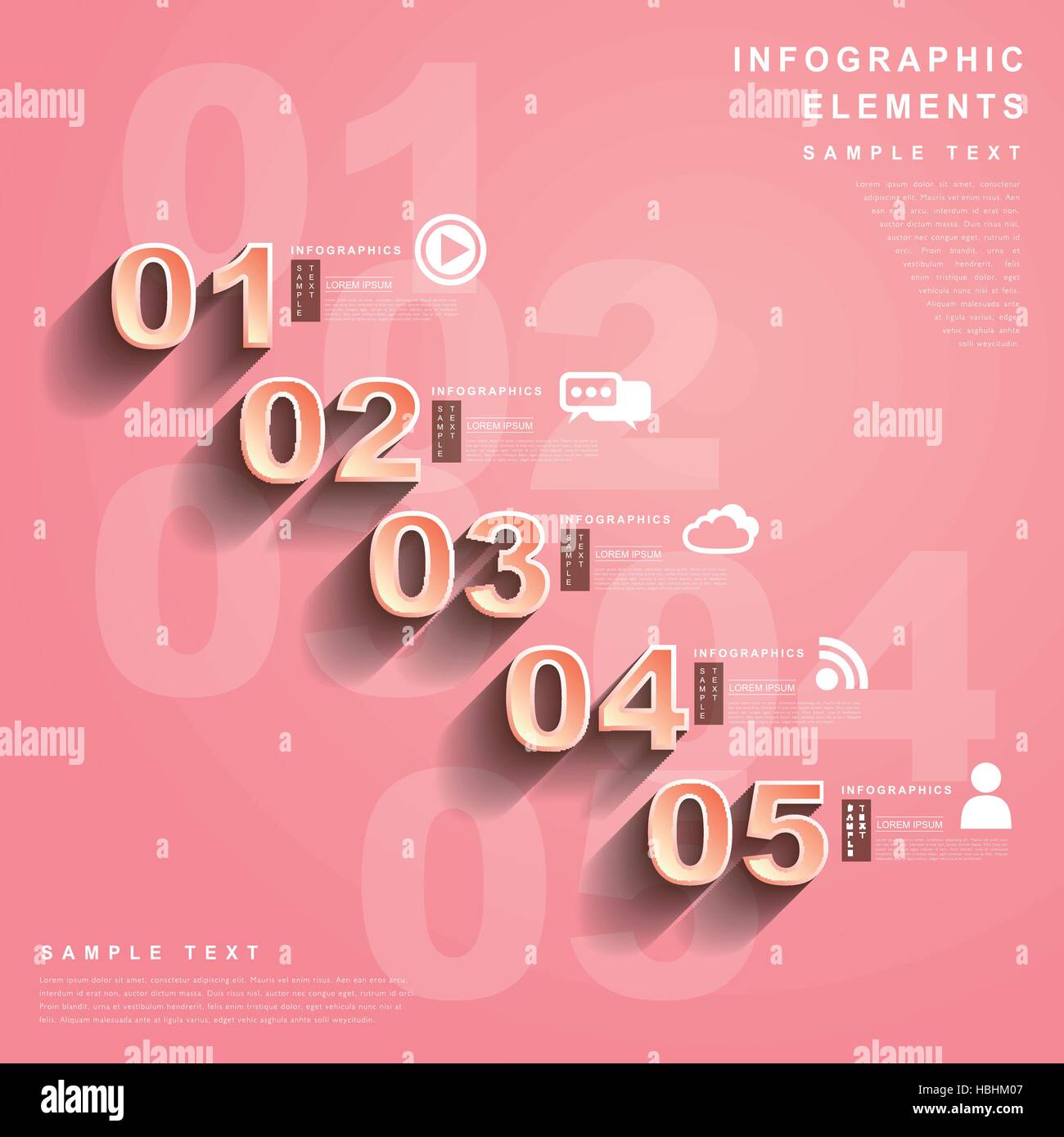 flat design vector abstract infographic elements Stock Vector Image ...