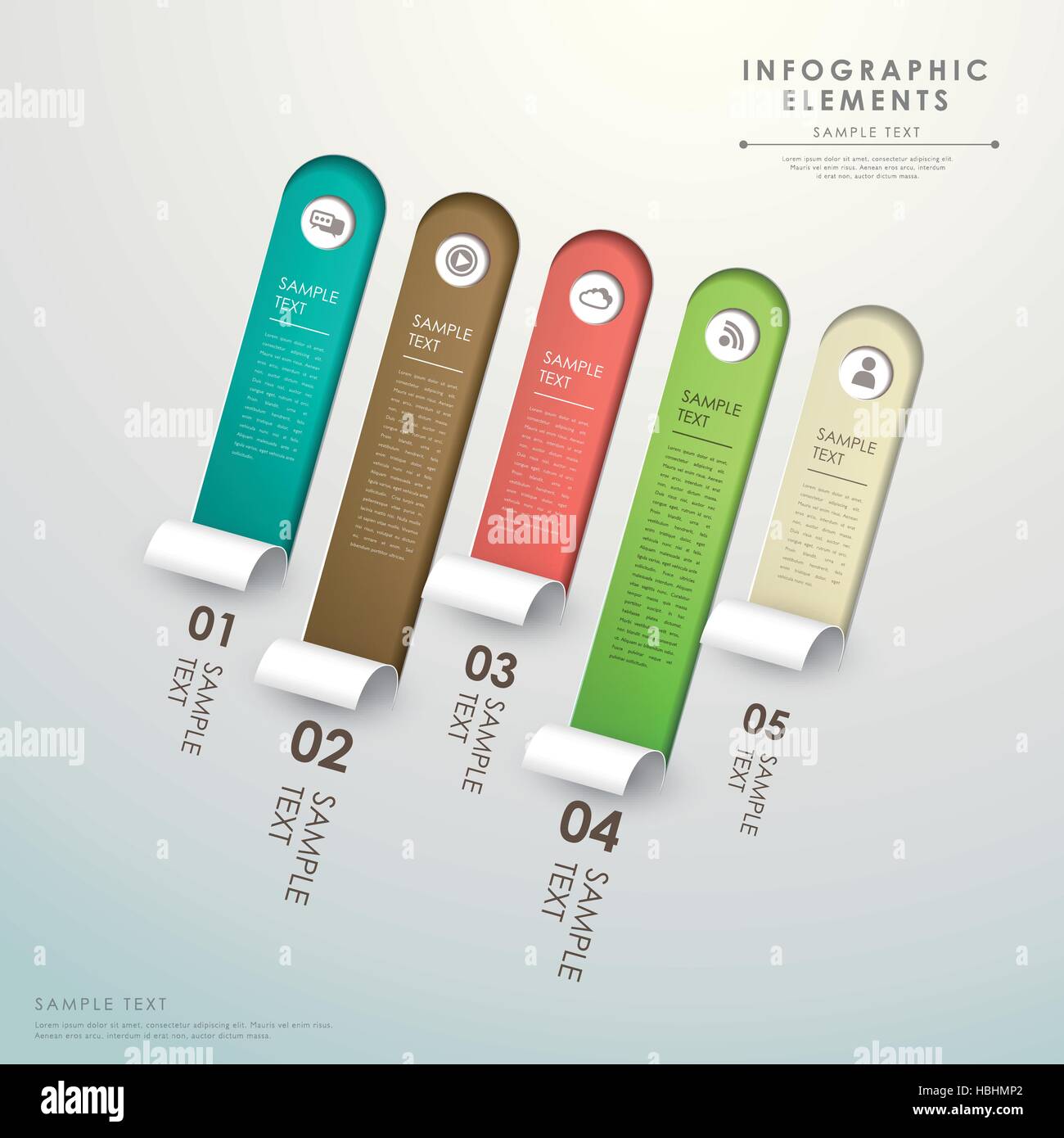 3d vector abstract origami banner infographic elements Stock Vector ...