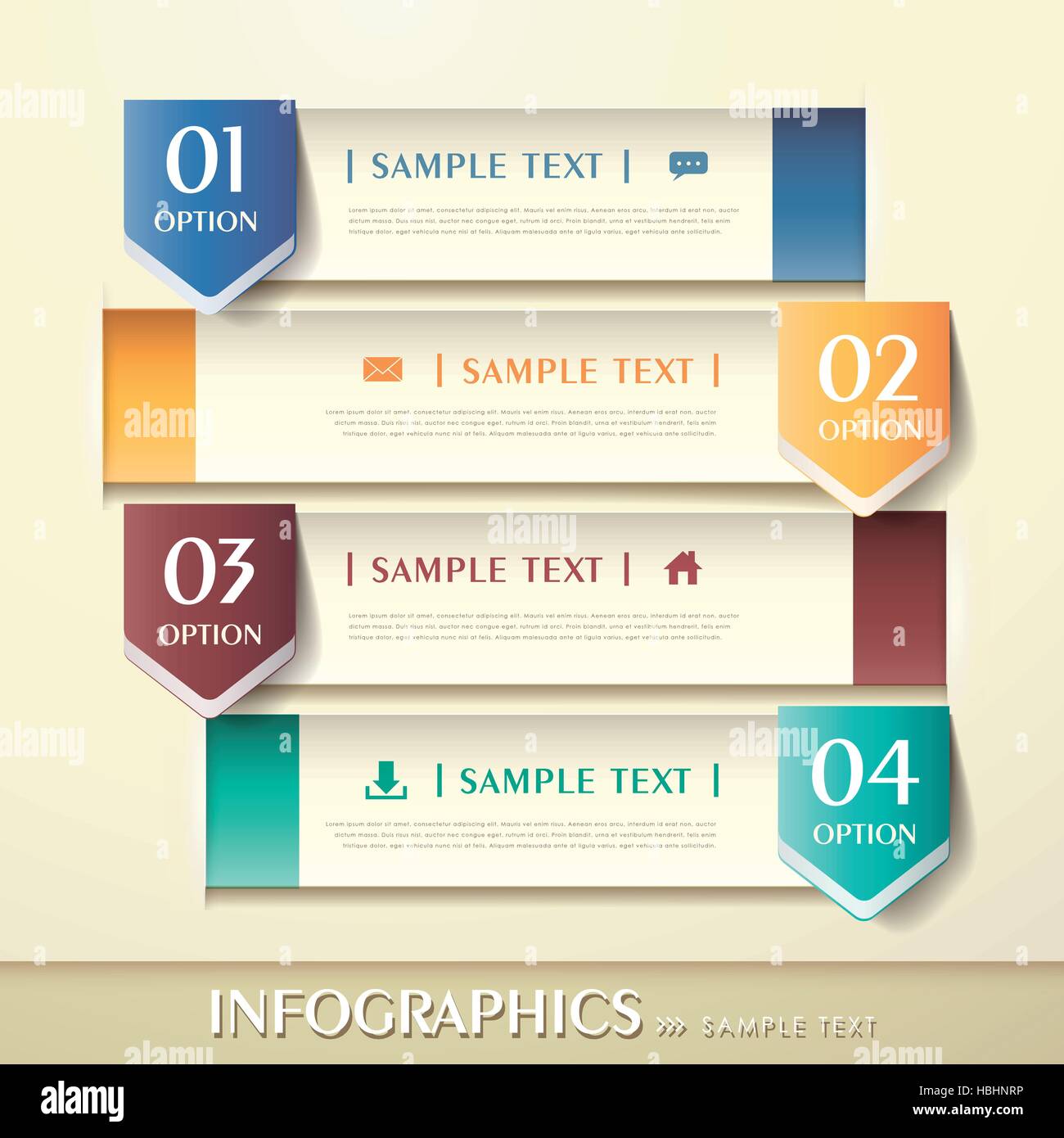 3d modern vector abstract banner infographic elements Stock Vector ...