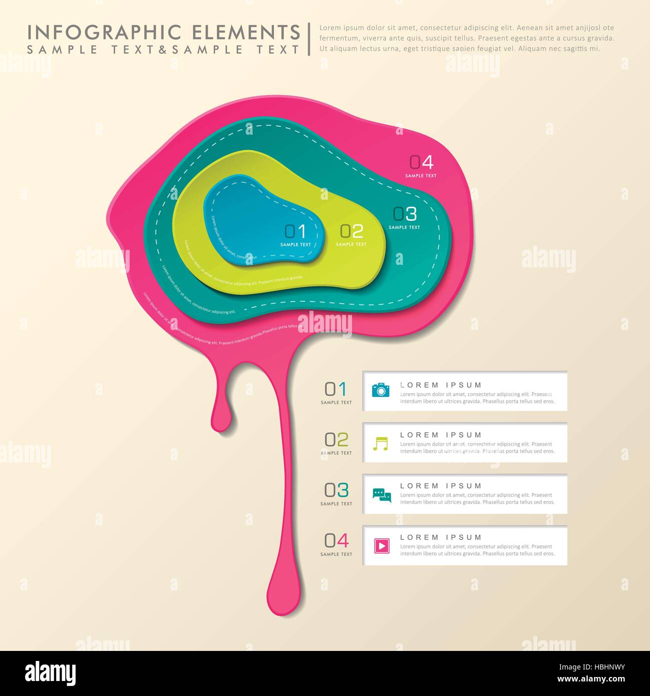 3d modern vector abstract pigment infographic elements Stock Vector ...