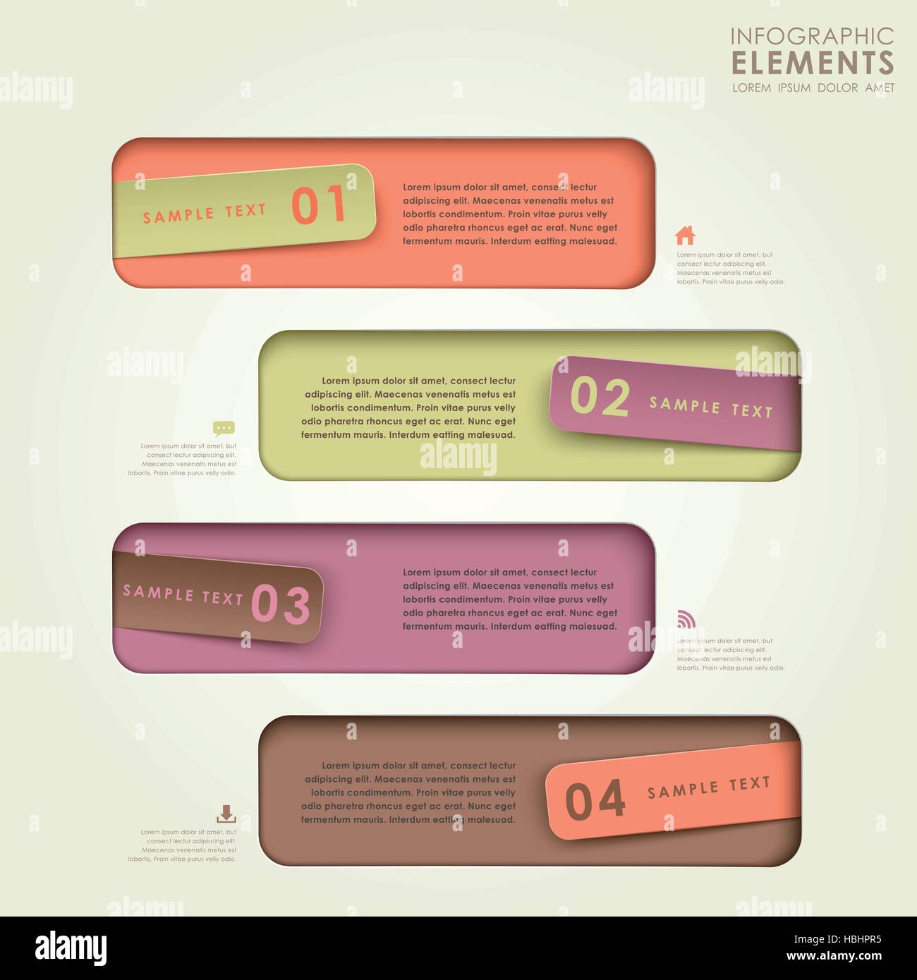 modern vector abstract 3d origami banner infographic elements Stock ...
