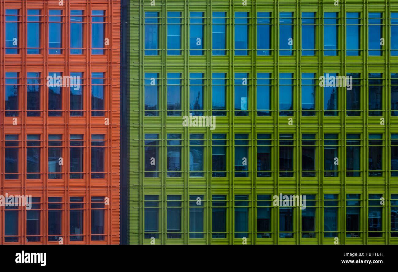 Colorful commercial buildings Stock Photo - Alamy