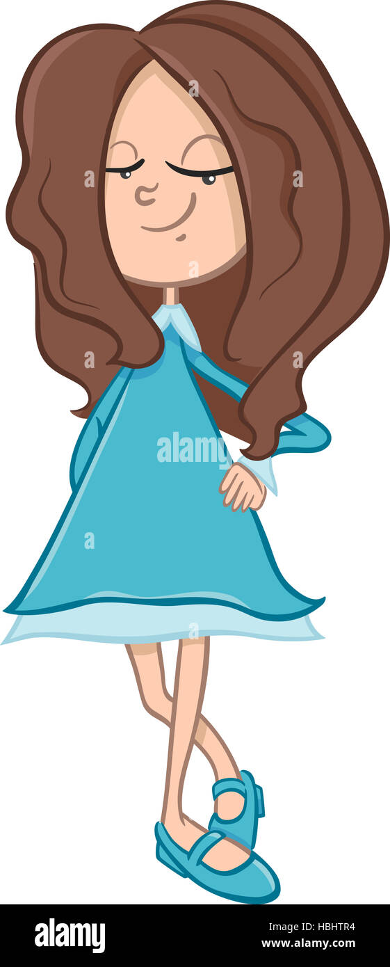 school girl cartoon character Stock Photo Alamy