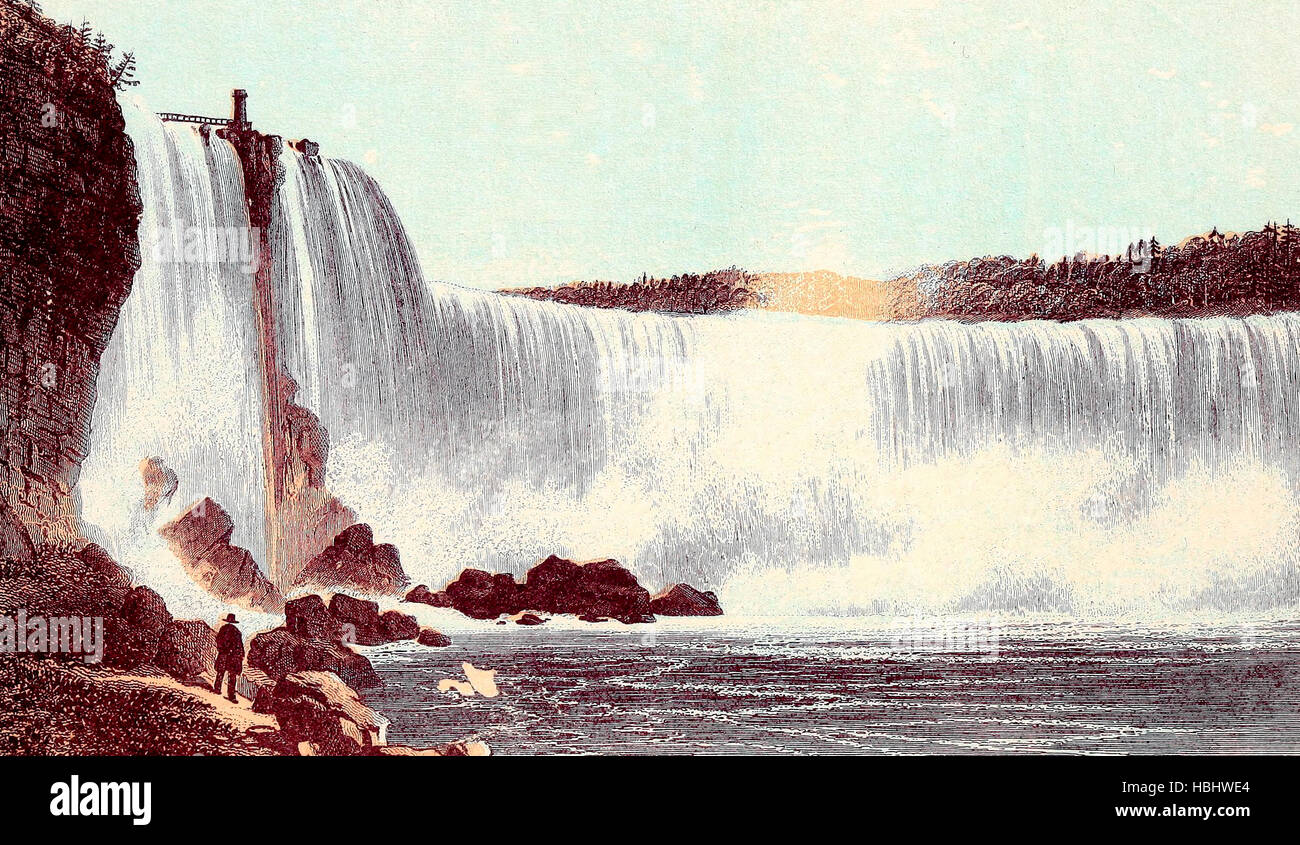 Horse Shoe Falls, Niagara Falls, circa 1860 Stock Photo Alamy