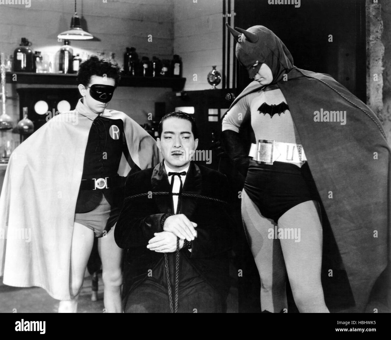 BATMAN, from left: Douglas Croft, J. Carrol Naish, Lewis Wilson, 1943 Stock Photo