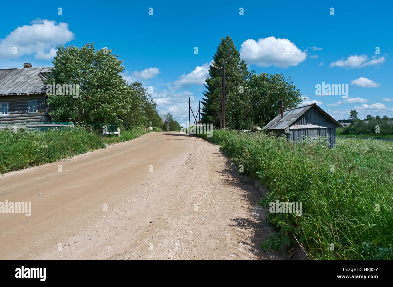 North Russian village Stock Photo - Alamy