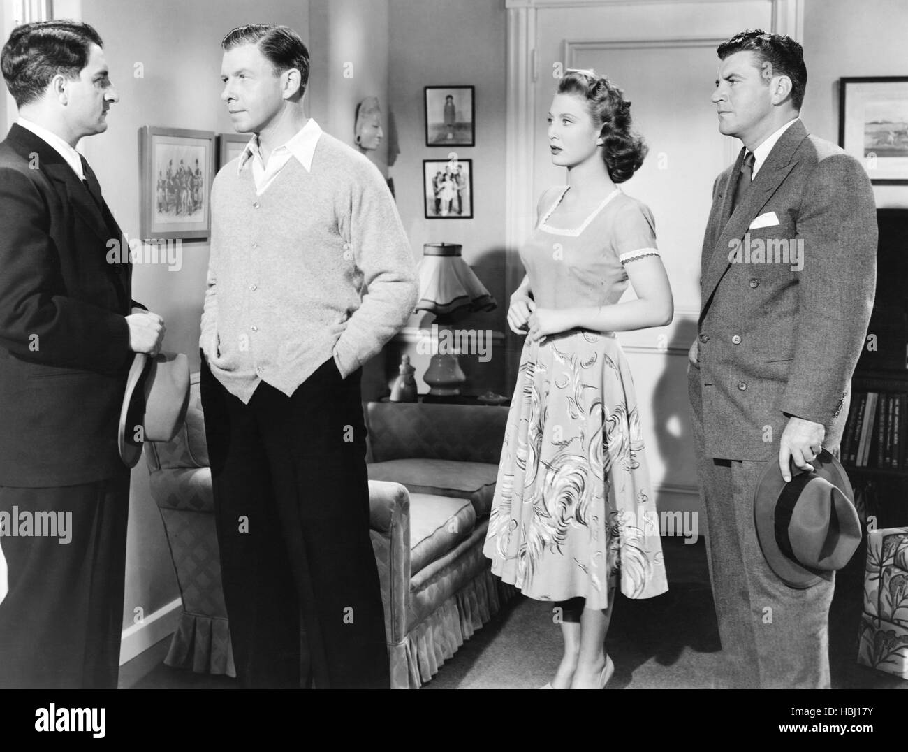 BIG CITY, from left: Danny Thomas, George Murphy, Karin Booth, Robert Preston, 1948 Stock Photo