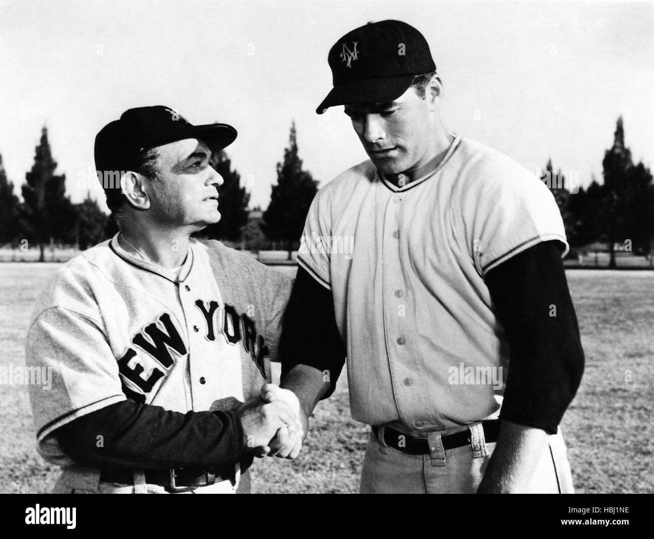 BIG LEAGUER, from left: Edward G. Robinson, Jeff Richards, 1953 Stock Photo