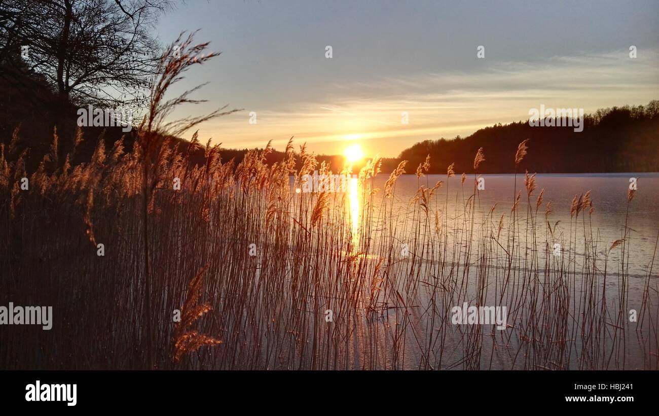 Winter Sunset Stock Photo