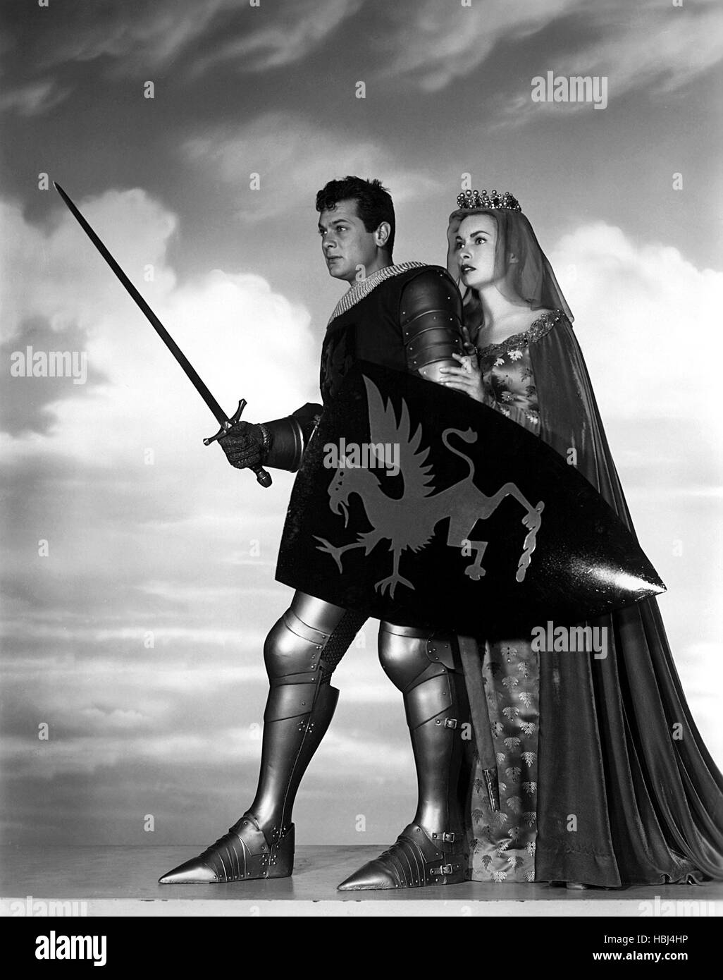 THE BLACK SHIELD OF FALWORTH, Tony Curtis, Leigh, 1954 Stock