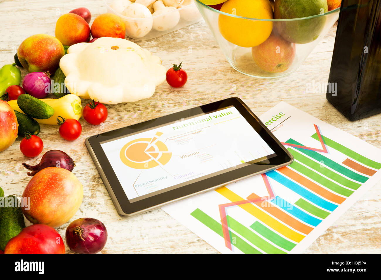 Healthy nutrition and Software guidance Stock Photo - Alamy