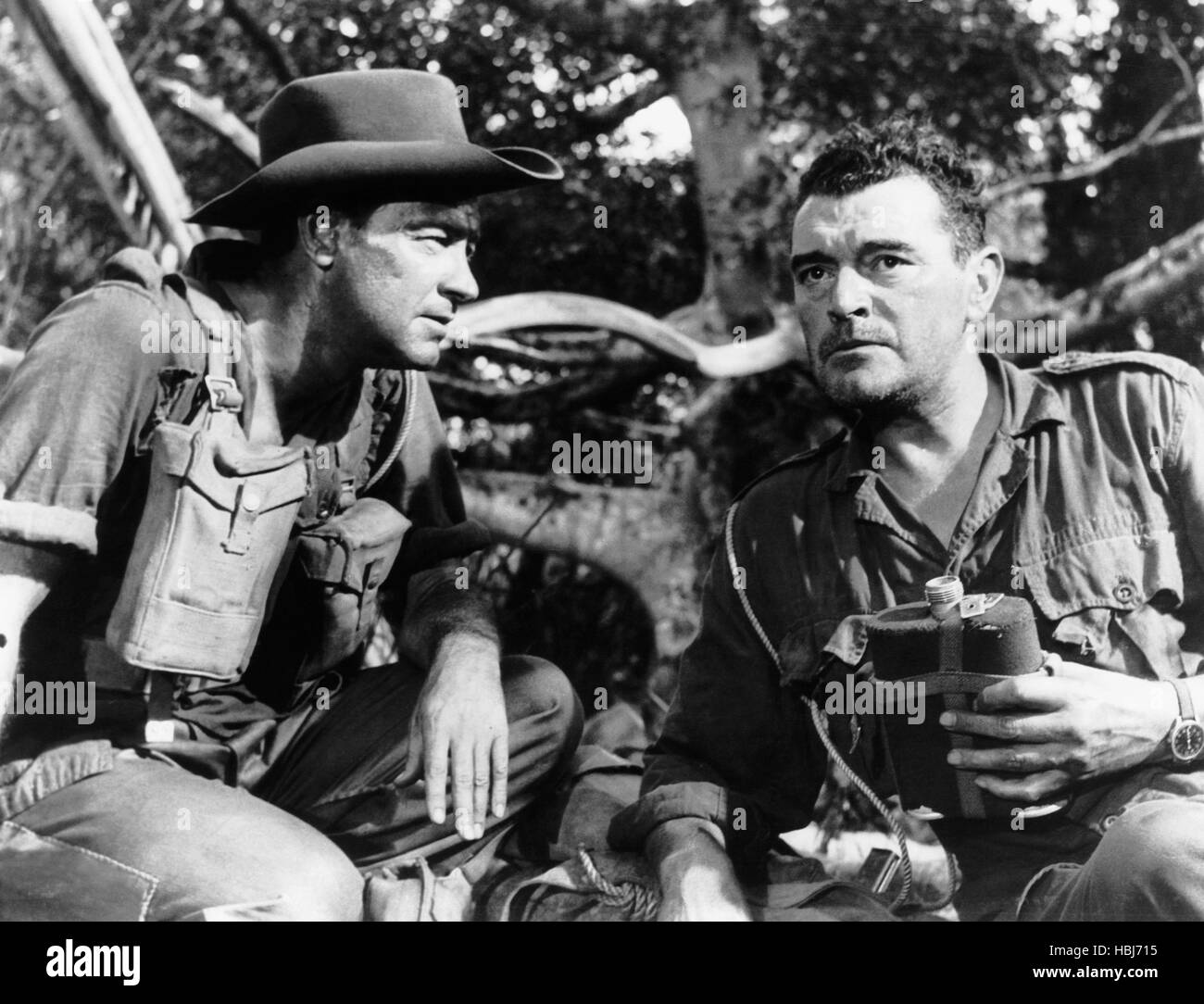 THE BRIDGE ON THE RIVER KWAI, from left, William Holden, Jack Hawkins ...