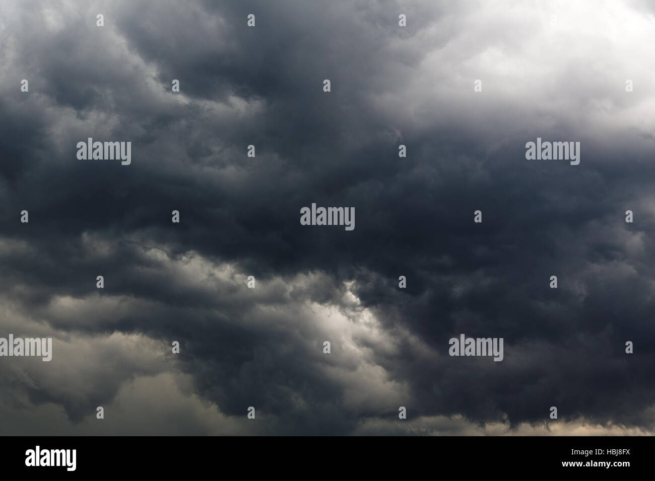 gloomy clouds on the dark sky Stock Photo