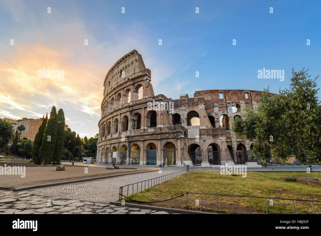 Sunrise at Colosseum, Rome, Italy Stock Photo - Alamy
