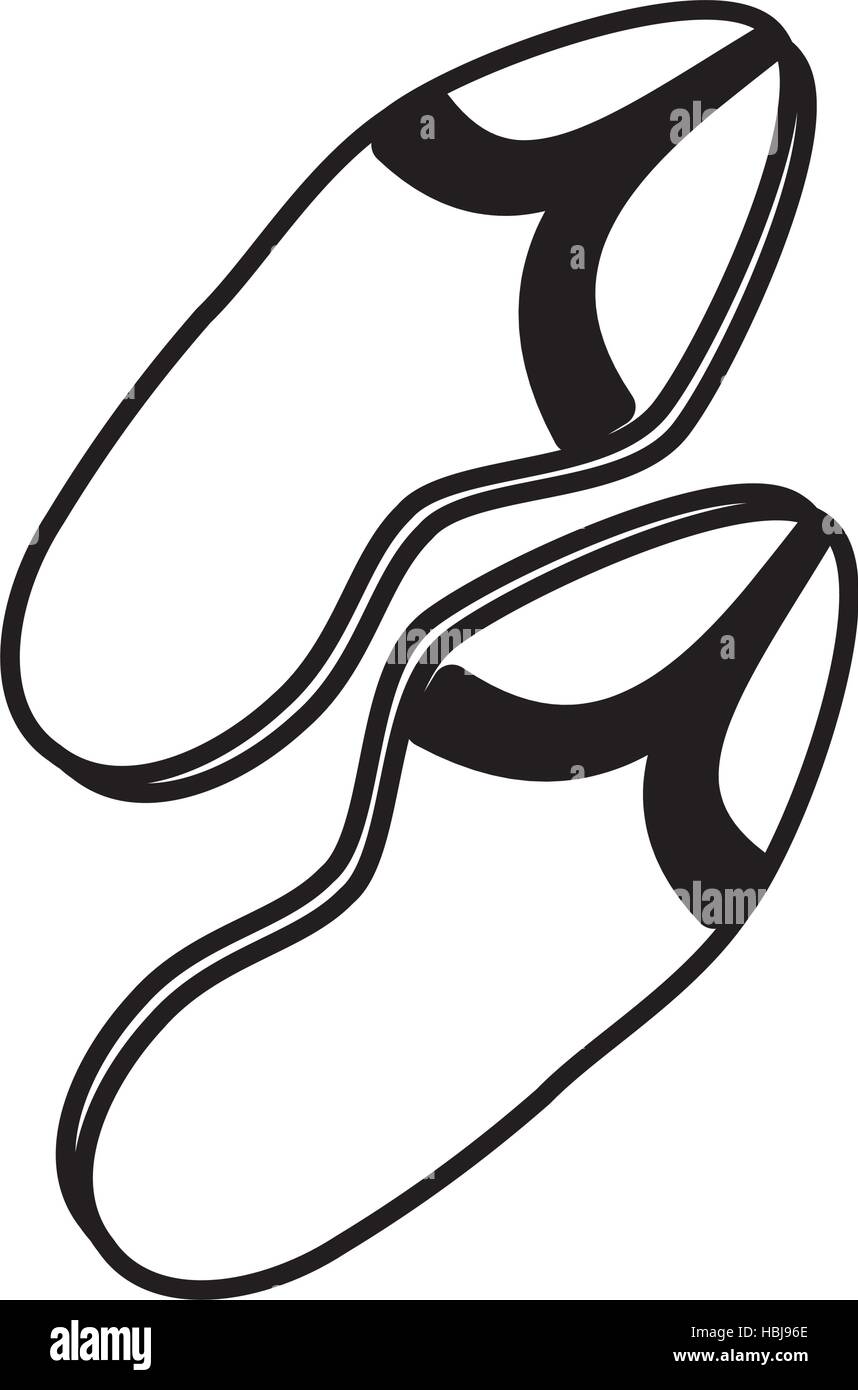 outline flip flop sandals beach vector illustration eps 10 Stock Vector ...