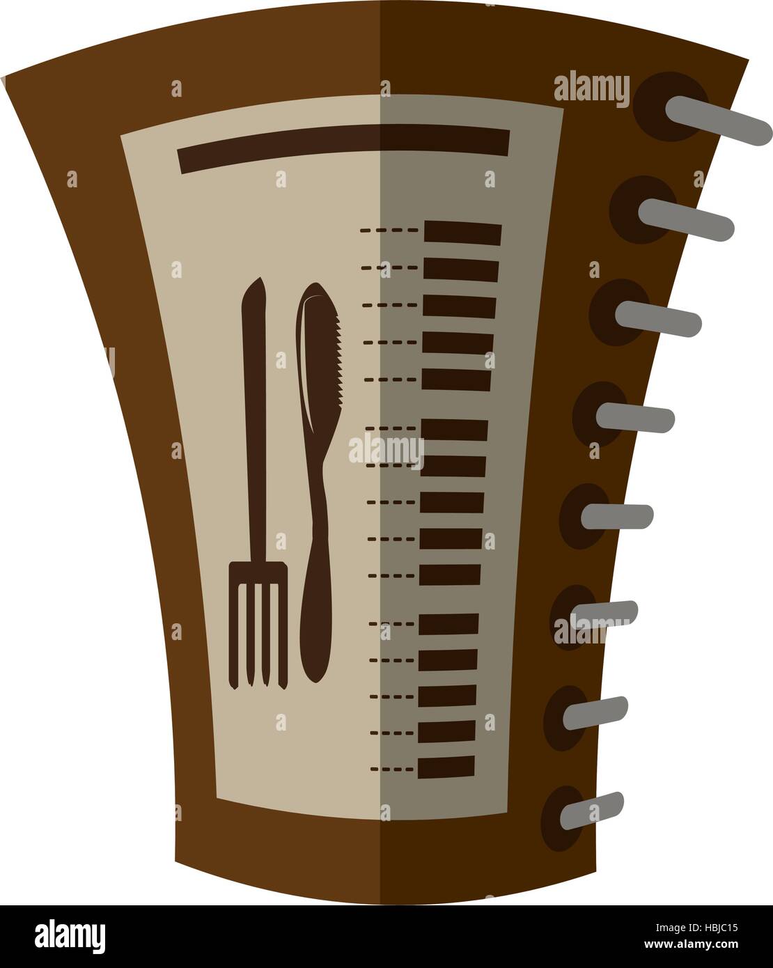 cartoon food restaurant menu spiral notepad vector illustration eps 10 ...