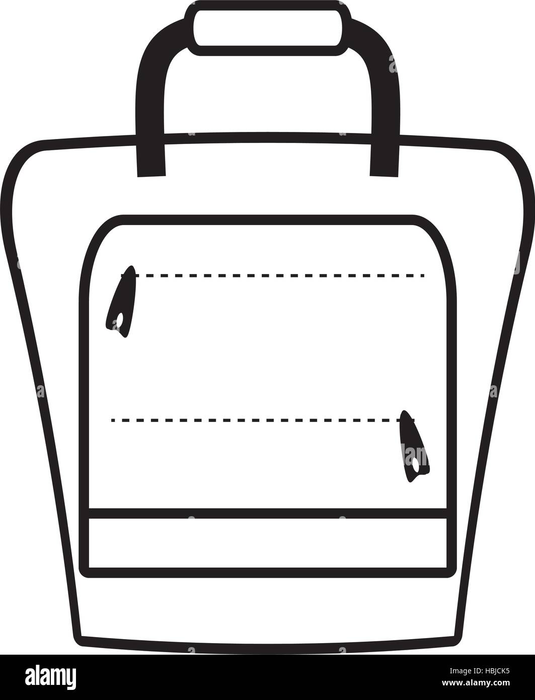 outline suitcase packback travel bag tourist vector