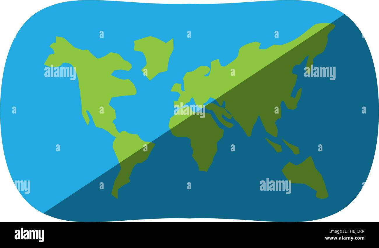 globe earth map navigation shadow vector illustration eps 10 Stock ...