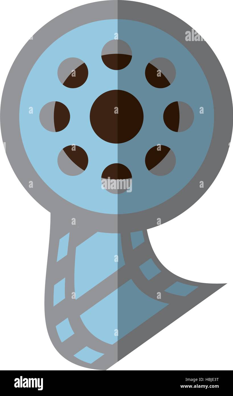 reel film movie wheel icon shadow vector illustration eps 10 Stock Vector
