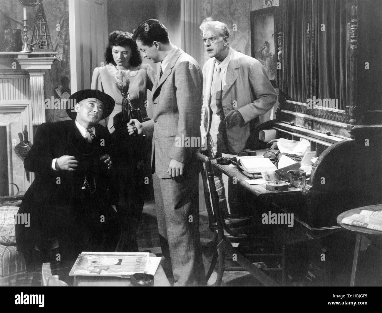 THE BOOGIE MAN WILL GET YOU, from left Peter Lorre, Jeff Donnell (back