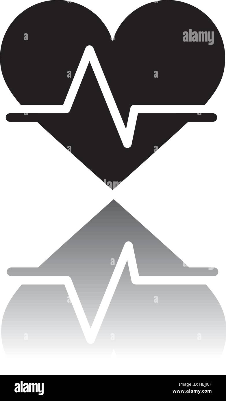 cartoon heart cardiogram icon image vector illustration design Stock ...