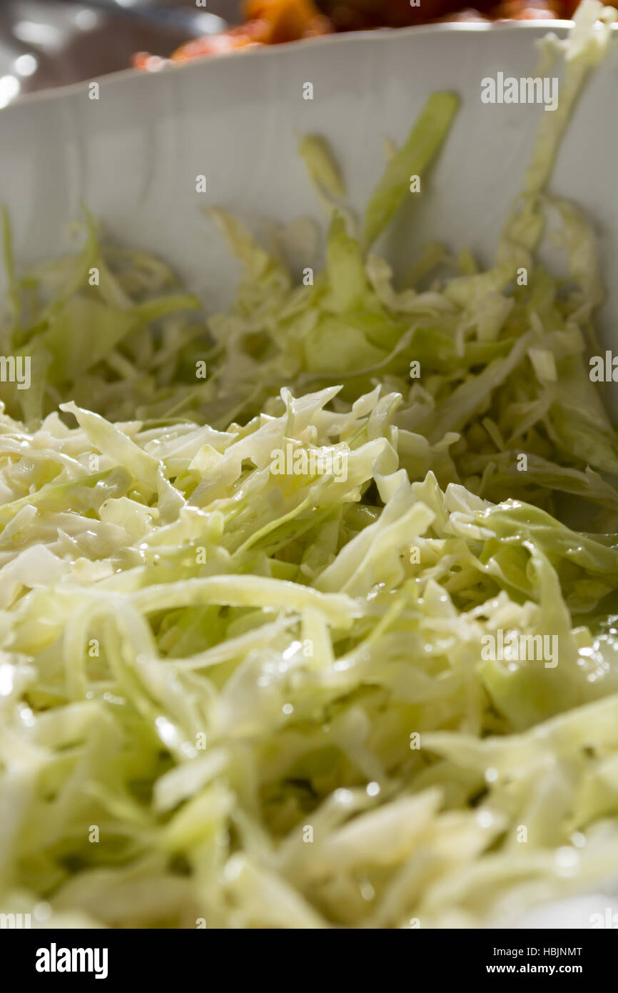 Closeup of cabbage salad Stock Photo