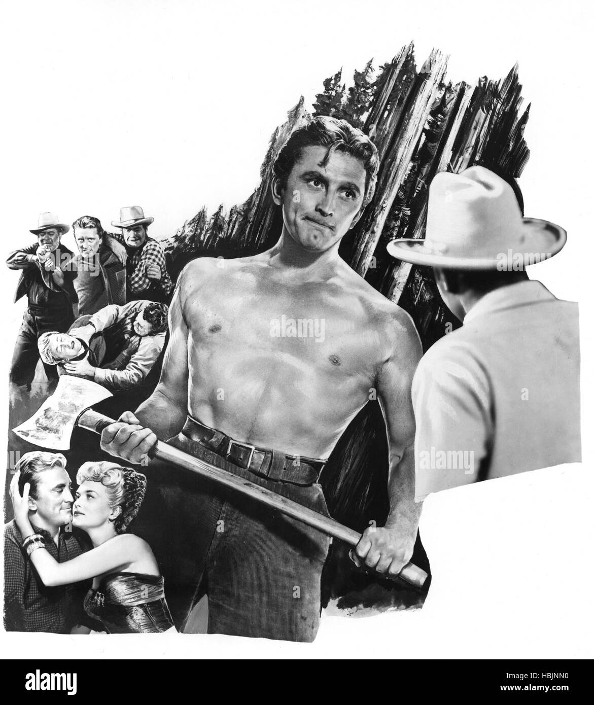 THE BIG TREES, Patrice Wymore, Kirk Douglas, 1952 Stock Photo Alamy