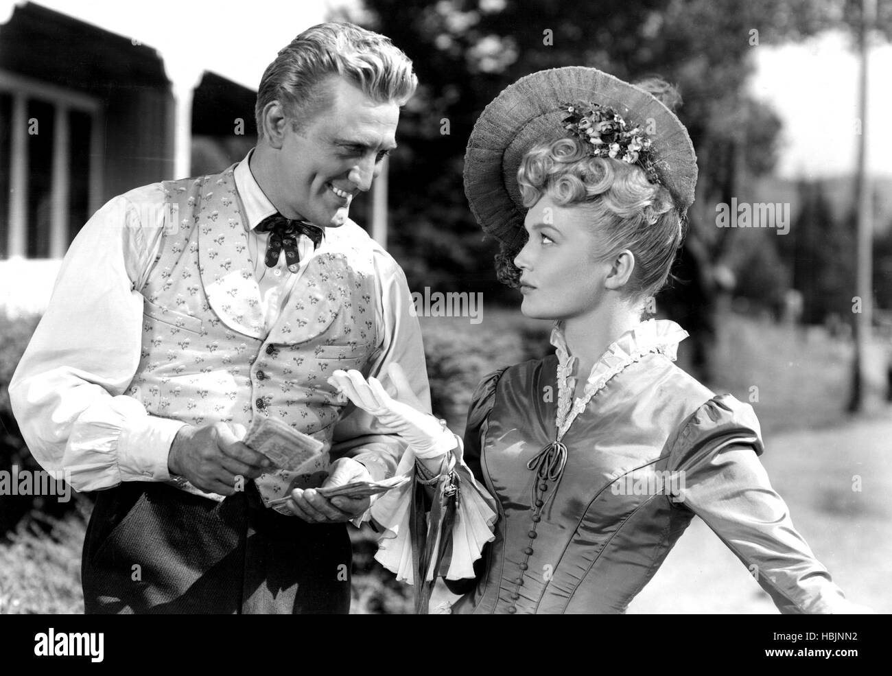 THE BIG TREES, Kirk Douglas, Patrice Wymore, 1952 Stock Photo Alamy