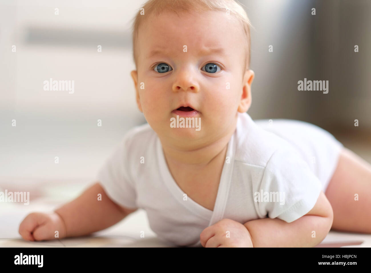 Four months old baby Stock Photo Alamy