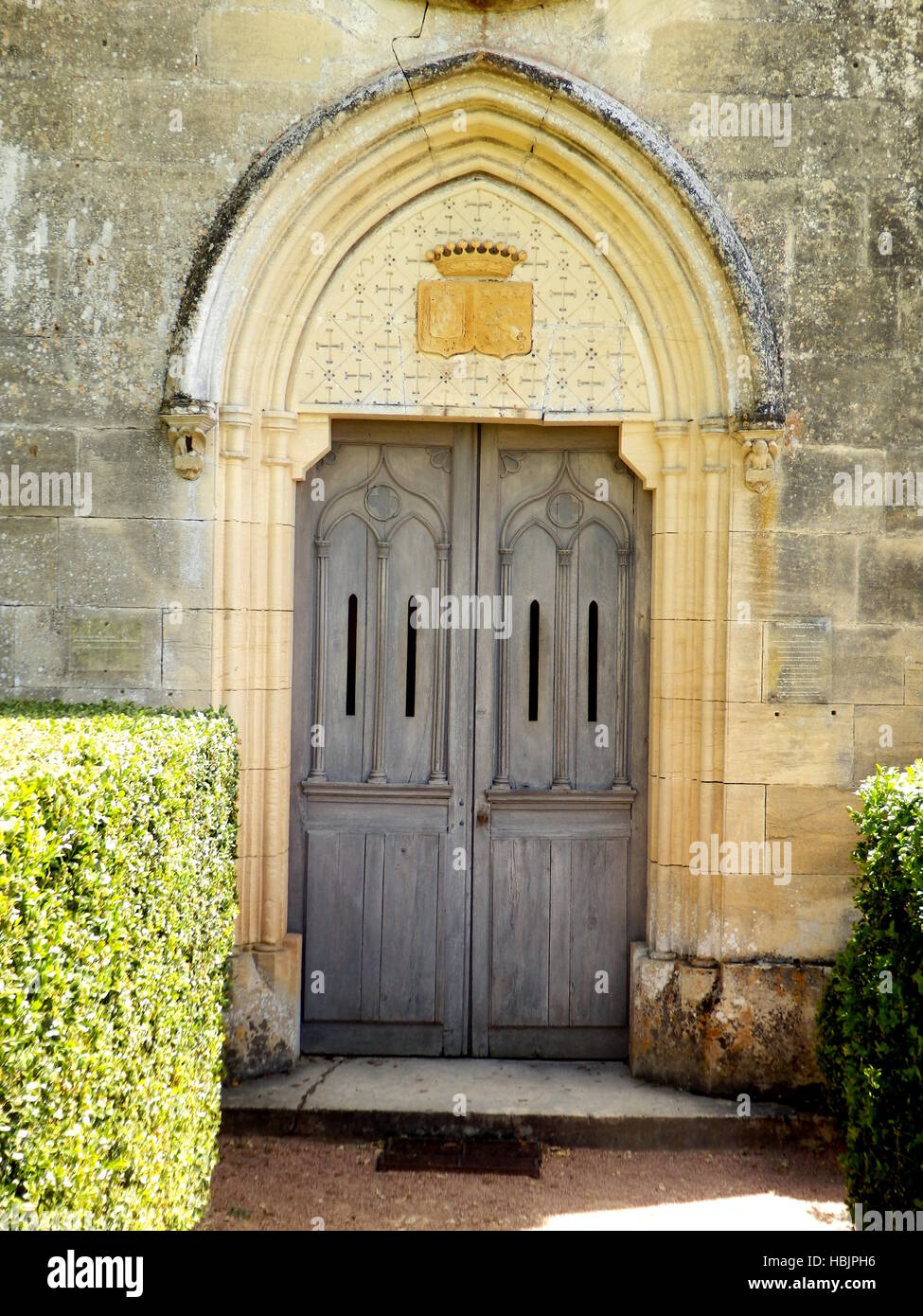 French Chapel Doors Stock Photo Alamy
